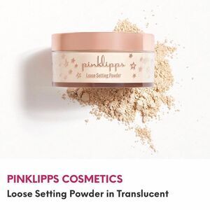 NEW … PINKLIPPS COSMETICS Loose setting Powder In Translucent